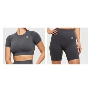 Womens Best Power Crop Top & Cycling Shorts